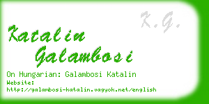 katalin galambosi business card